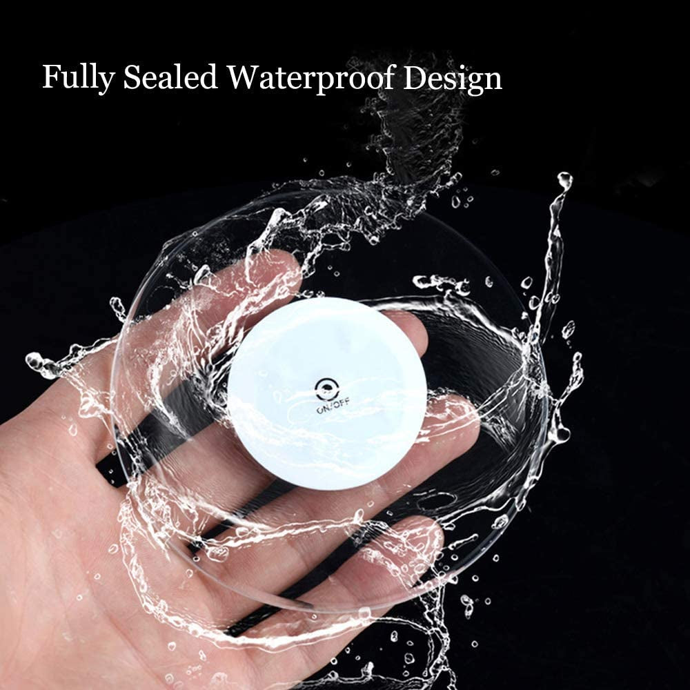 6 Pieces LED Coasters for Drinks, Light up Coasters ON/OFF Disposable round Coasters for Drinks, Acrylic Coasters for Beer Cocktail Parties Weddings Bar Christmas, Cool White LED Coasters