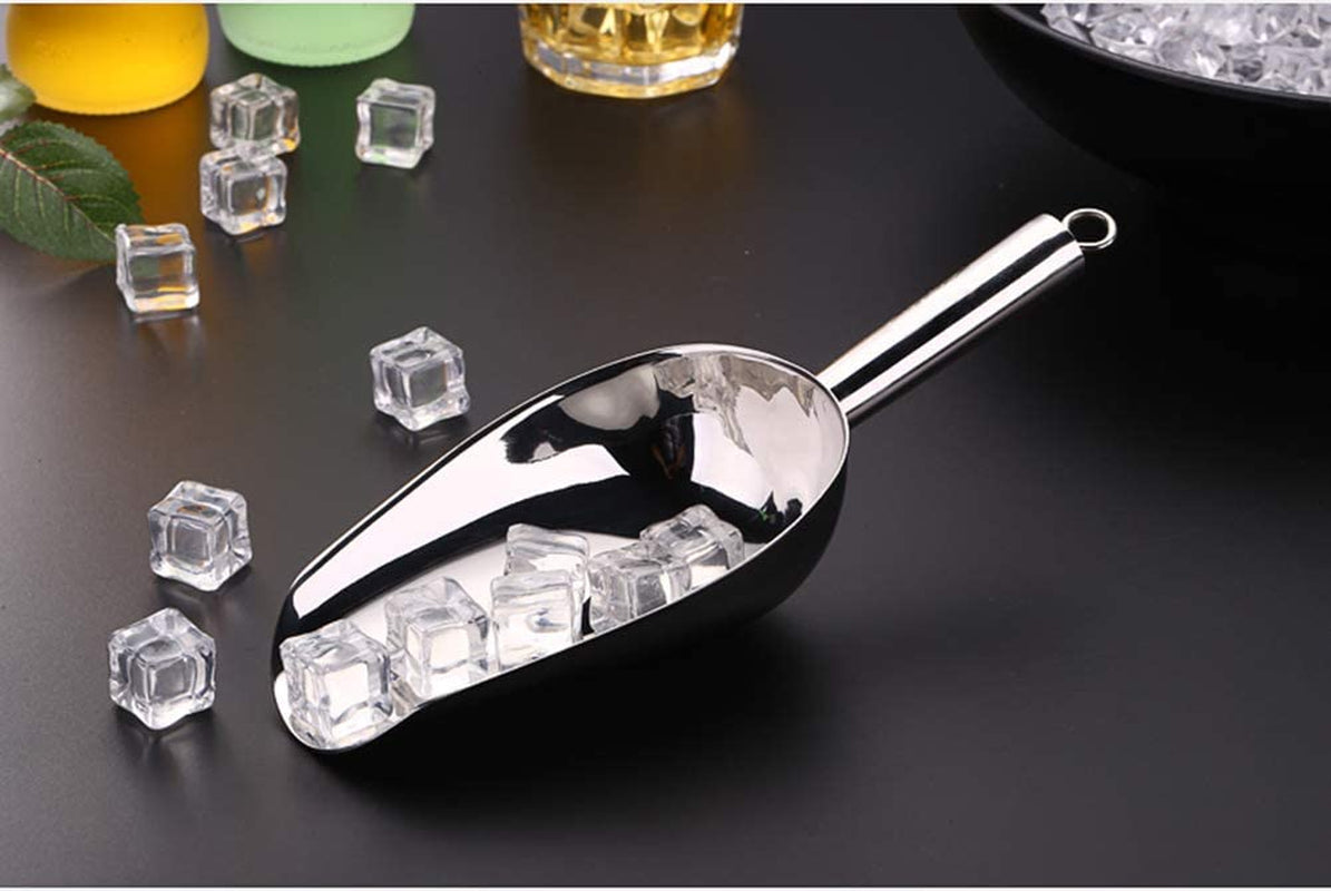 Stainless Steel Ice Scoop,Multipurpose Ice Scoop for Kitchen,Restaurant,For Ice Machine (3.8 Ounces)
