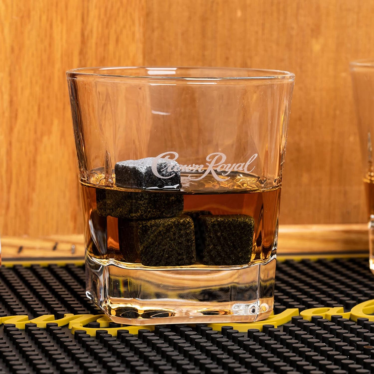 Crown Royal Bar and Spill Mat | Canadian Whiskey Rubber Bar Mat for Drips with Crown Royal Logo | Professional Non-Slip Bar Service Mat, 18 X 12” Compatible