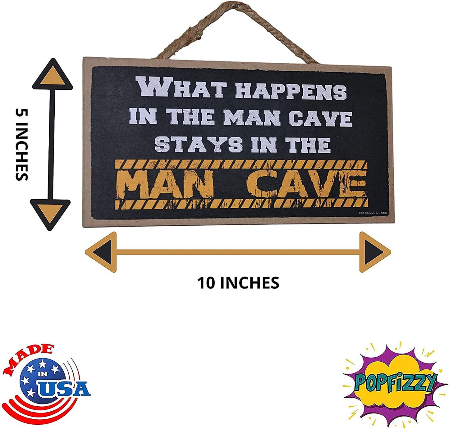 Man Cave Sign, Man Cave Decor, What Happens in the Cave Sign, Funny Mancave Wood Sign, Man Cave Rules Sign, Funny Home Signs, Mancave Signs and Decor, Novelty Mancave Wall Sign for Men, 5X10