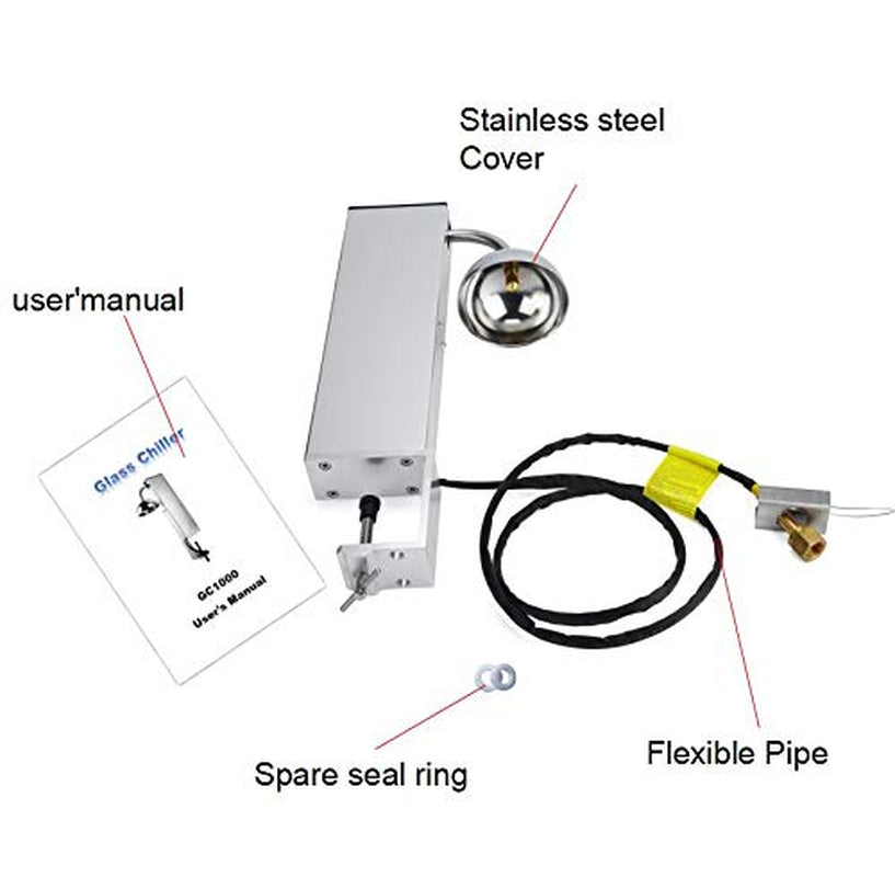 Glass Chiller – CO2 Glass Froster for Cups and Glasses – Instant Drink Chiller for Cocktail, Beer, Mixed Drinks, Wine – Glass Chiller for Bar, Restaurant, Kitchen.