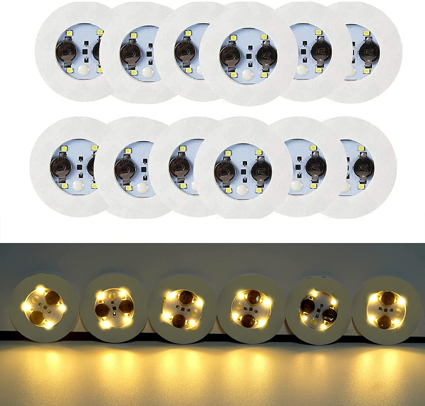 LOGUIDE LED Coaster,Light up Coasters,Led Bottle Lights, Bottle Glorifier,Led Sticker Coaster Discs Light up for Drinks,Flash Light up Cup Coaster Flashing Shots Light (Cool-White)