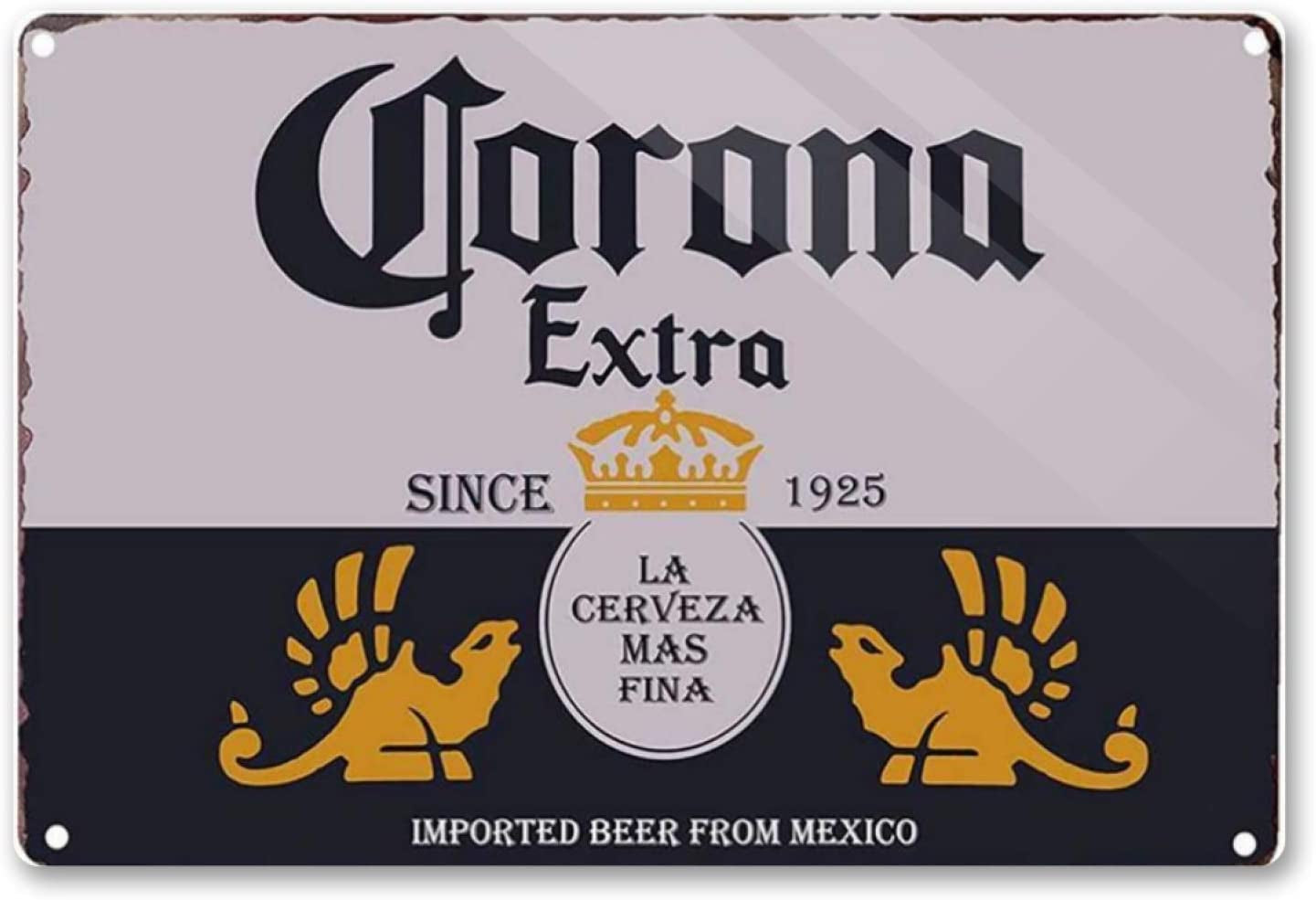 Bundle: Beer Signs - Beer Signs for Man Cave and Bar Rules 2 Pieces Antique Gas Signs Man Cave Shed Office Craft Room Living Room Backyard Signs