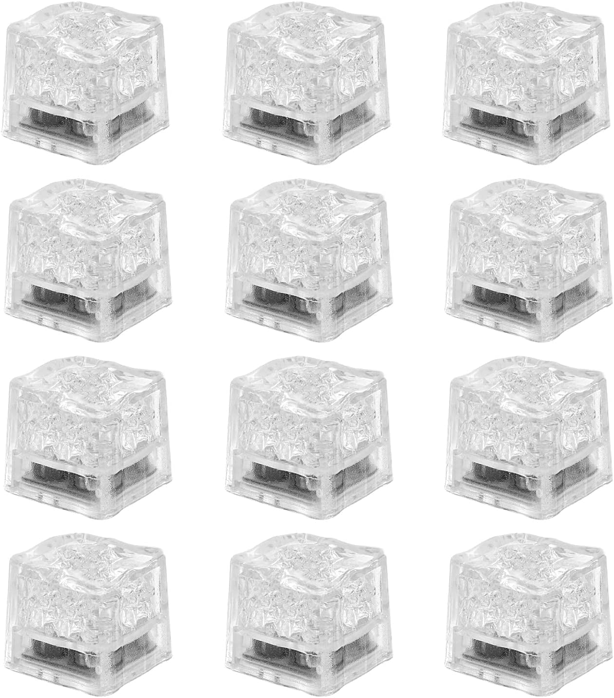 Light up Ice Cubes for Drinks, 48 PCS Green LED Ice Cubes Liquid Activated, Glow in the Dark Waterproof Ice Cubes for Home Bar Supplies Summer Party Wedding Decor