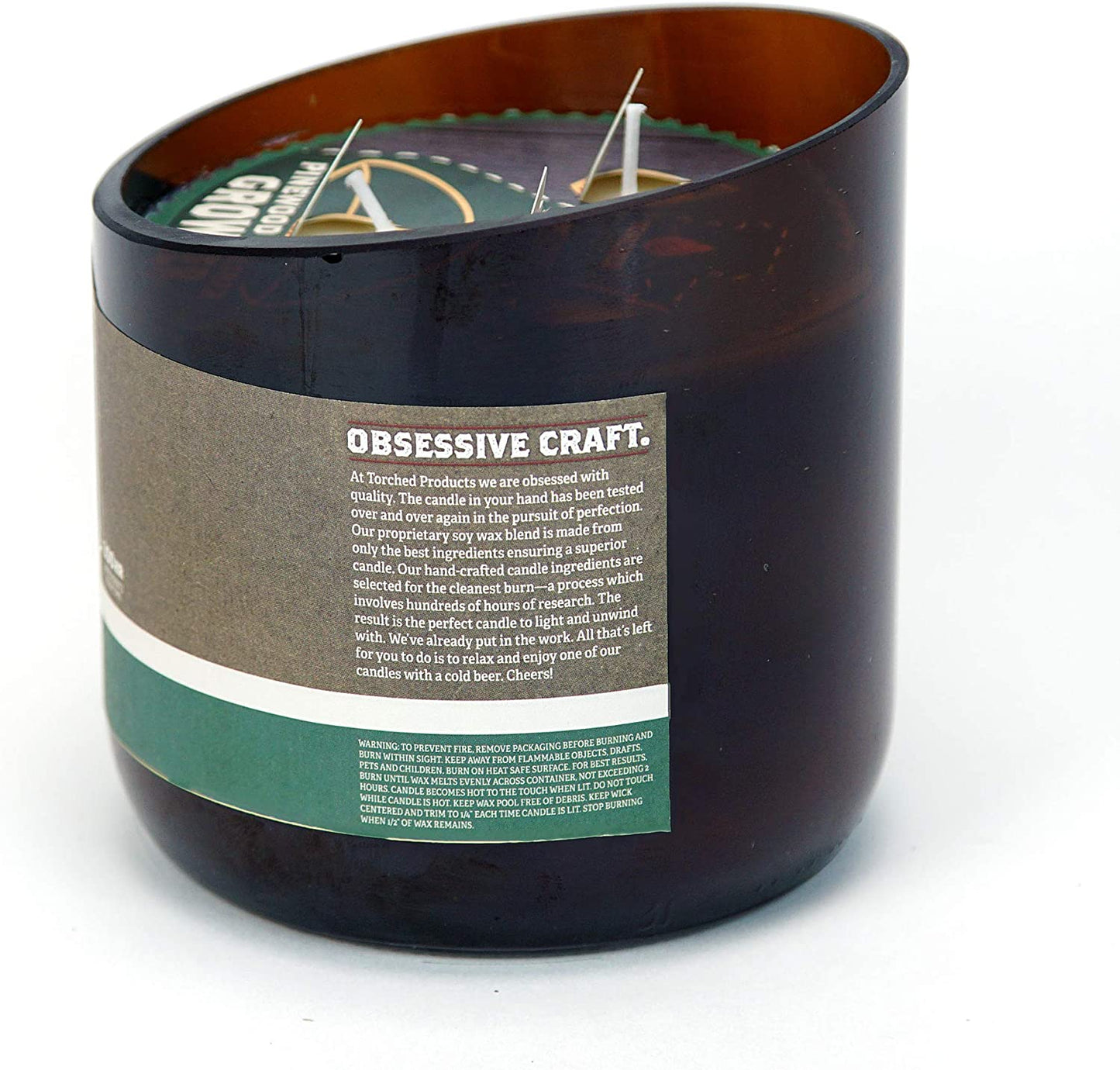 Beer Scented Candles | Natural Soy Wax Candle | Pinewood Pilsner Scent 28 Oz | Makes a Great Gift for Men, Beer Lovers, and Collectors | Bar Man-Cave Decor and Accessories