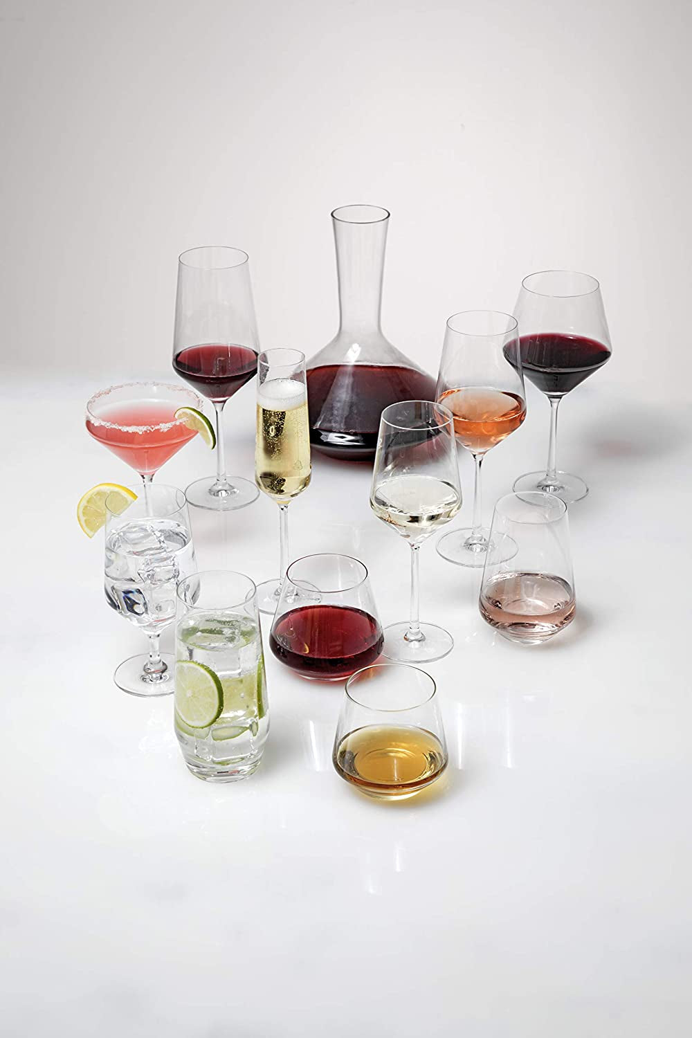 Schott Zwiesel Tritan Crystal Glass Pure Barware Collection Stemless Burgundy Red Wine Glass, 17.1-Ounce, Set of 6