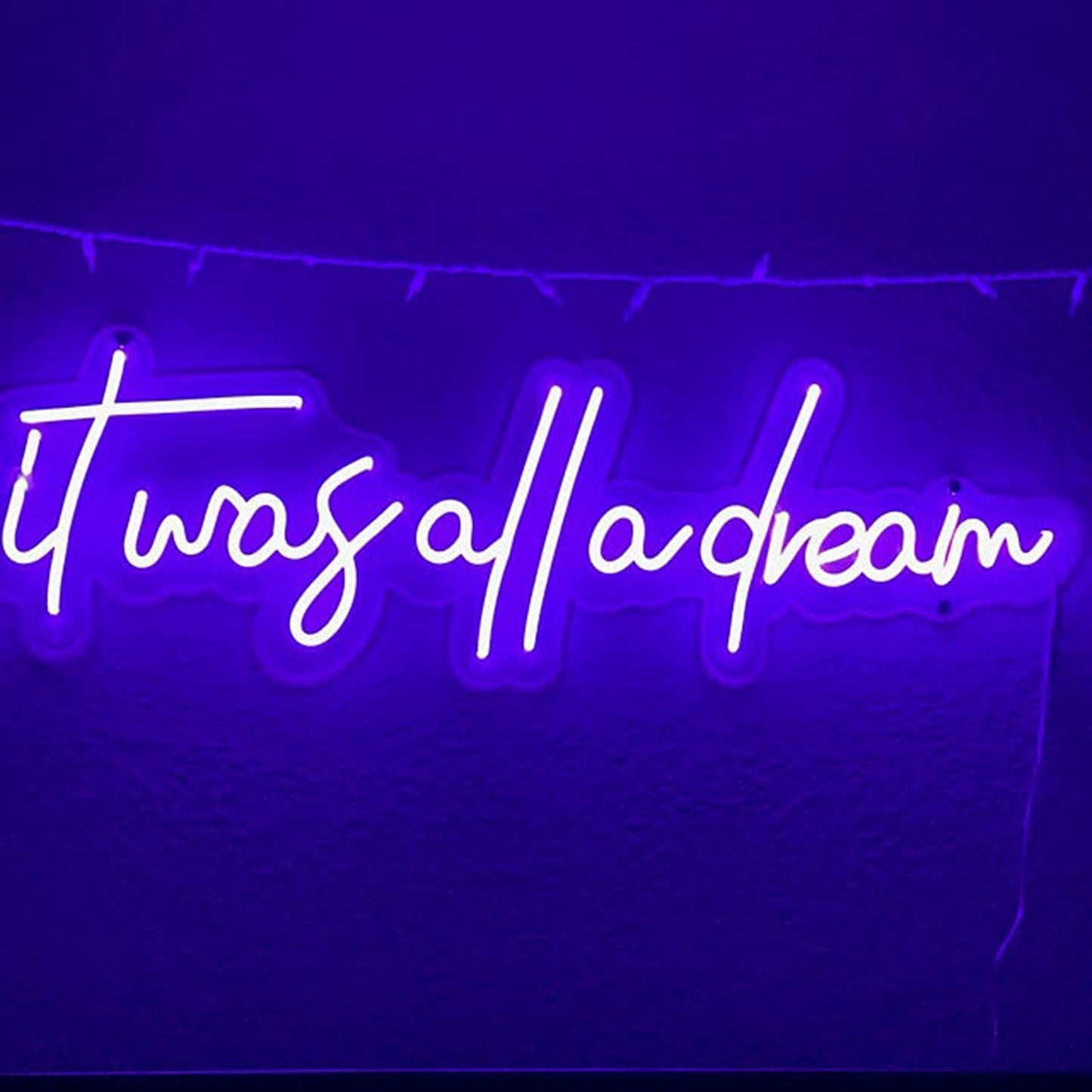 It Was All a Dream Neon Sign Flex Led Neon Light Sign Led Logo Custom Neon Sign Bride Party Room Decoratio (Purple)