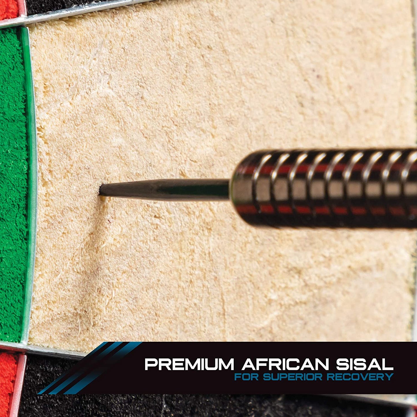 Volt Official Size Bristle Dartboard Set, Premium African Self-Healing Sisal Fibers, Easy-To-Mount Board- Perfect for Family Game Room, Basements, Bar, Man Cave, or Garage