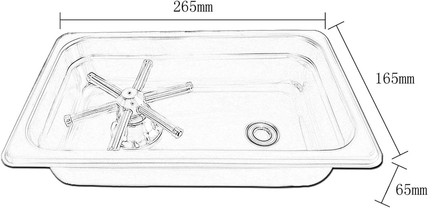 Pitcher Rinser Cup Washer Glass Cleaning Rinser with Side Sprays, Drain and Drip Tray for Bar Coffee Shop (10.4×6.5×2.6")