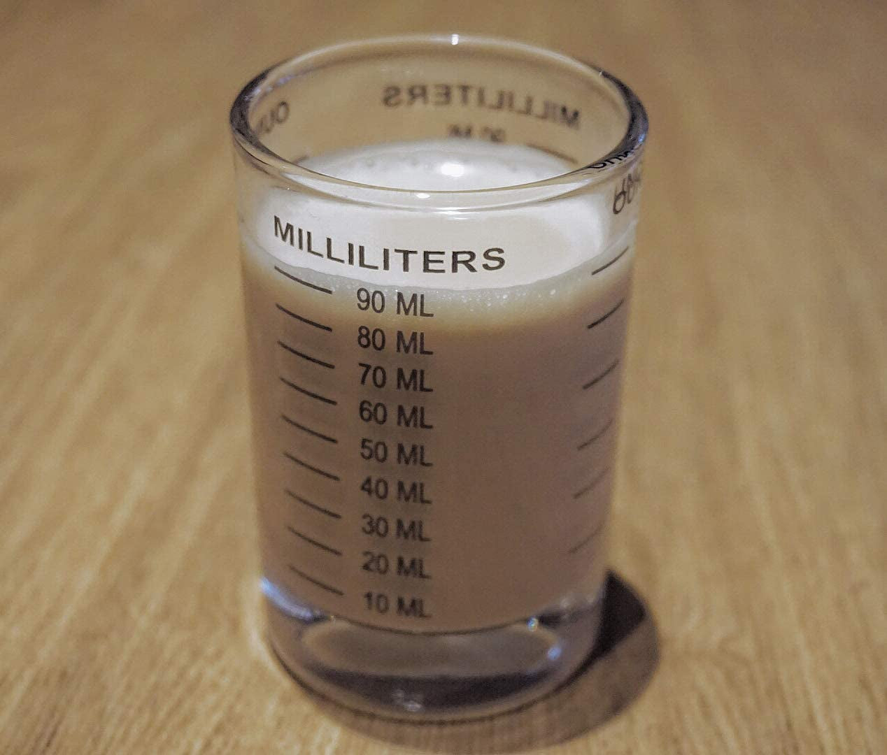 Shot Glass Measuring Cup 3 Ounce/90Ml Liquid Heavy High Espresso Glass Cup Black Line