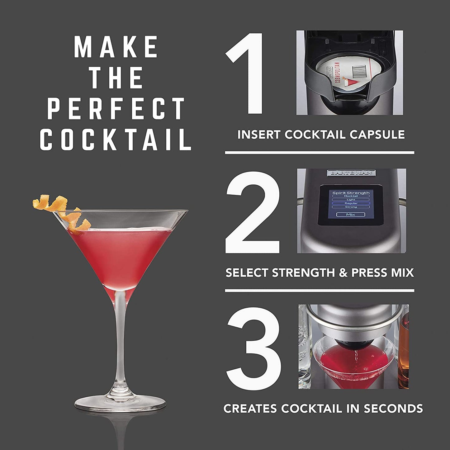 the Classic Collection Cocktail Mixer Capsules, Variety Pack of 8 Cocktail Capsules, for Premium Cocktail Maker (55417)