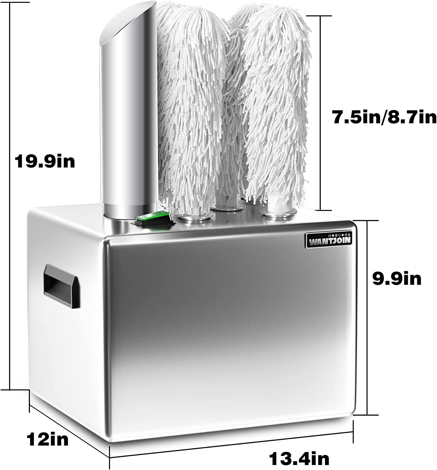 Electric Winery Wine Glass Polishing Machine,5 Polishing Cloth Washers Commercial Glass Polisher, Stainless-Steel Glassware Polishing Machine for Bar Kitchen
