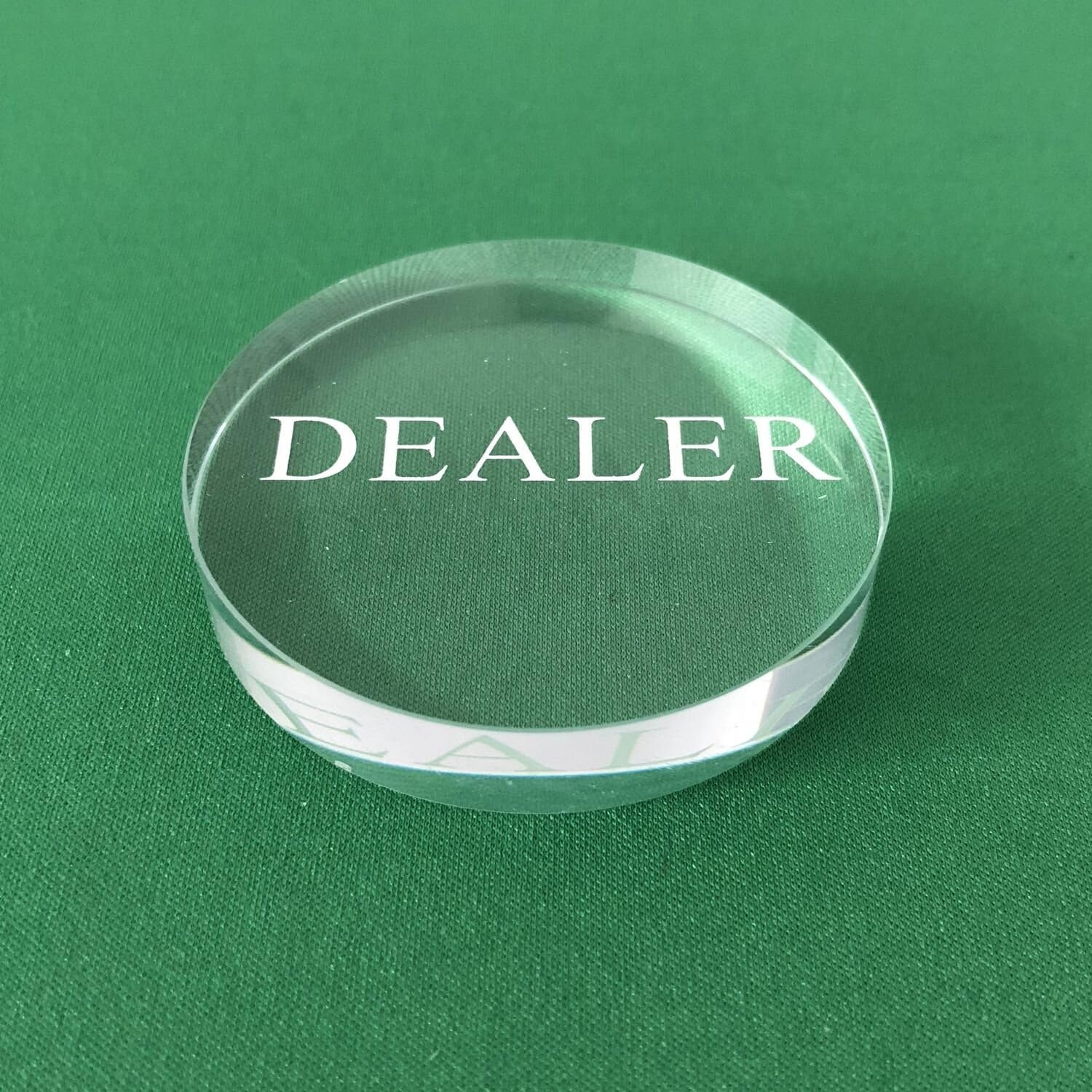 Yuanhe Transparent Poker Dealer Button Poker Game Dealer Crystal Casino Dealer Transparent Poker Dealer, for Poker Games and Card Games