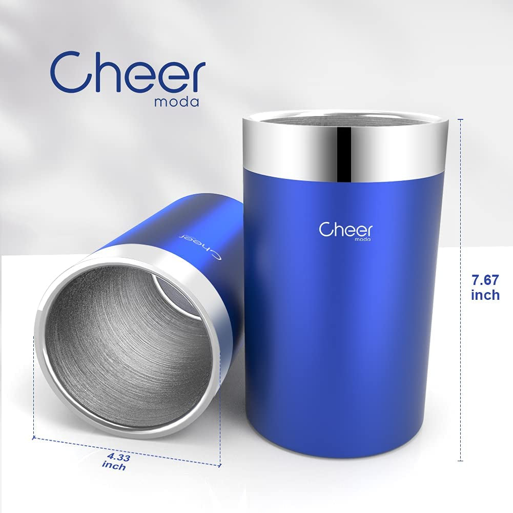 Wine Chiller - Premium Iceless Wine Cooler, Keeps All 750Ml Bottles Cold for Hours, Elegant Insulated Champagne Bucket & Wine Bottle Cooler Ice Bucket, Blue