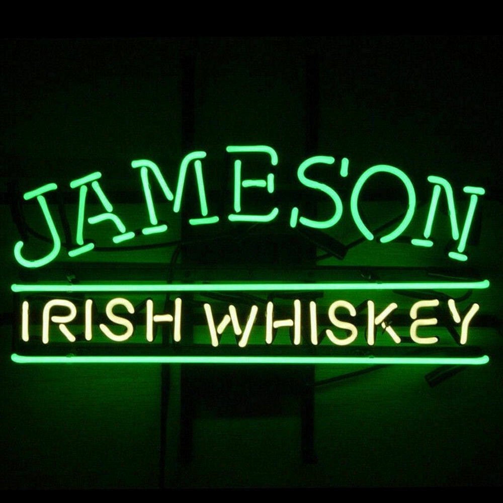 Queen Sense 17"X14" Jamesons Irish Whiskey Neon Sign Man Cave Handmade Neon Light 117JIW