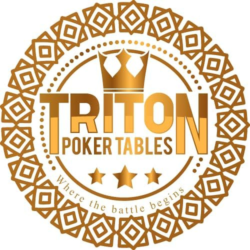 Triton™ Premium Portable Poker Table Mat 10 Player Blue - Multi-Spandex Fabric Rubber Portable Poker Game Mat with Zippered Oxford Fabric Carry Bag - 77.75" L X 35.5" W