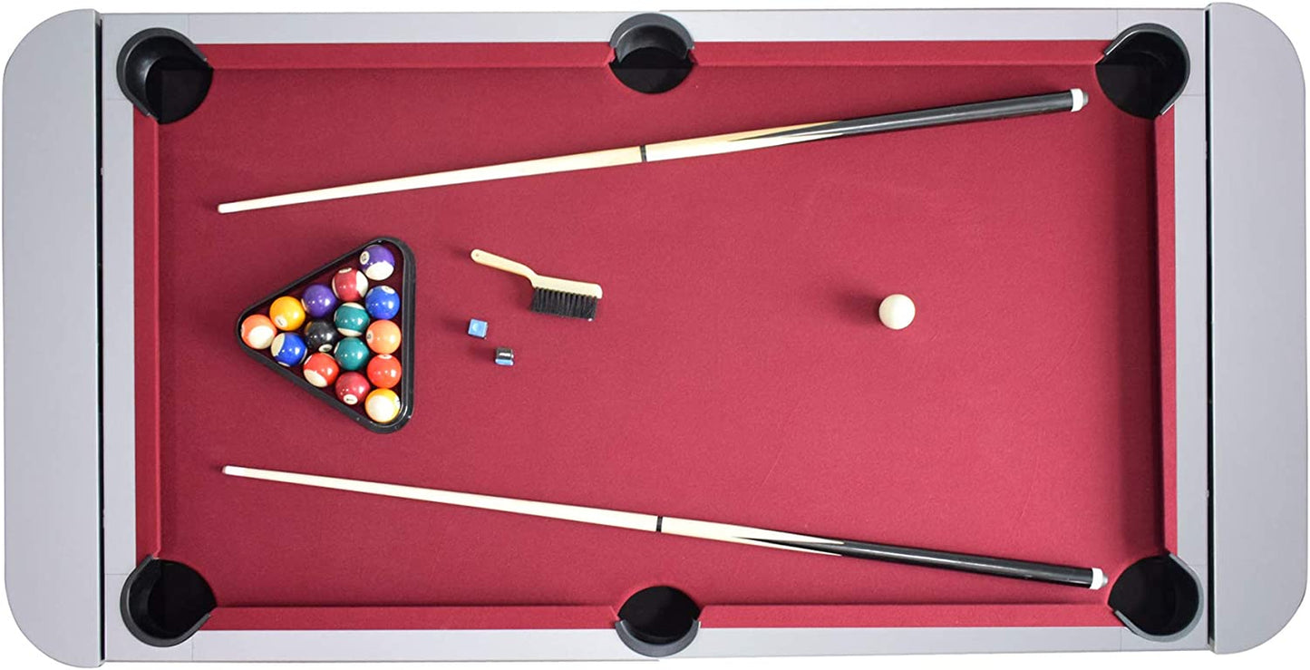 Triple Threat 6-Ft 3-In-1 Multi Game Table with Billiards, Air Hockey, and Table Tennis