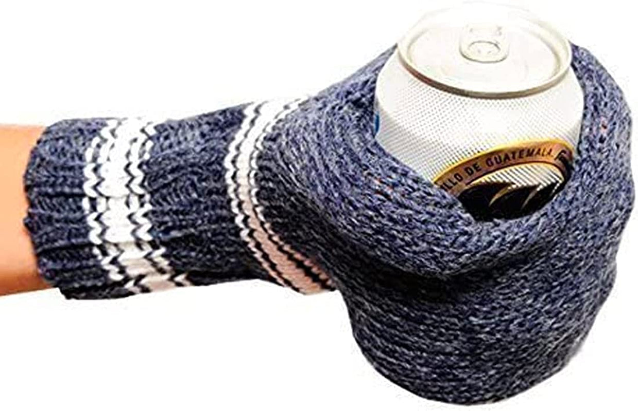 Suzy Beer Mitt, Knit Mitt Beverage Insulating Beer Glove Keeps Your Drink Cold and Your Hand Warm