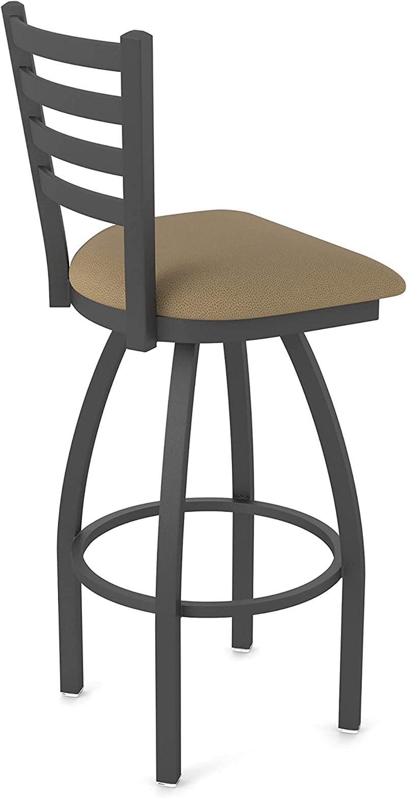 410 Jackie 30" Swivel Bar Stool with Pewter Finish and Canter Thatch Seat