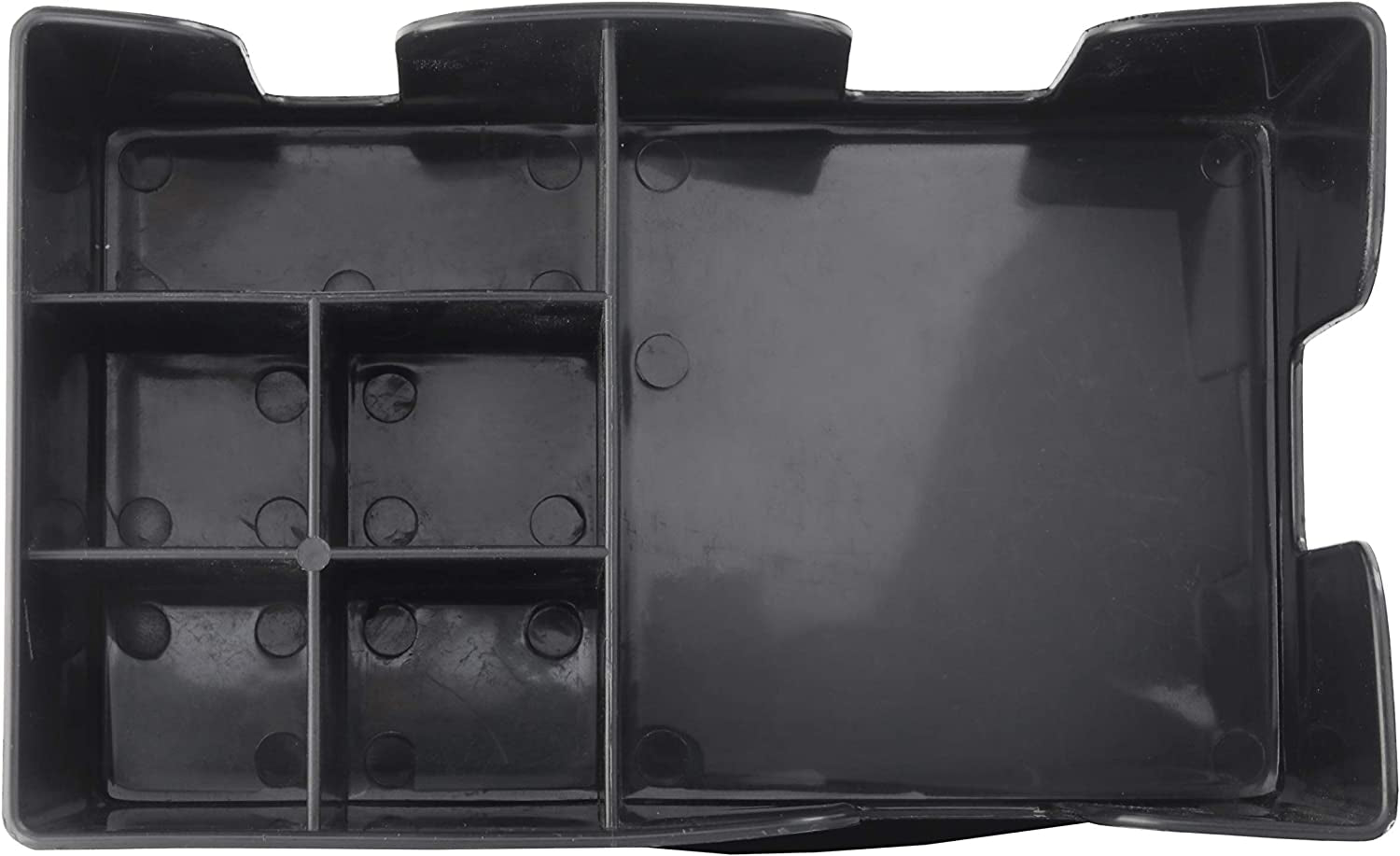 48001 Plastic Bar Caddy Organizer with 6 Compartments, Black