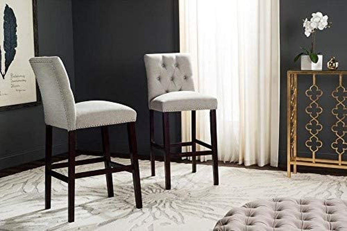 Home Collection Norah Light Grey and Espresso Barstool (Set of 2)