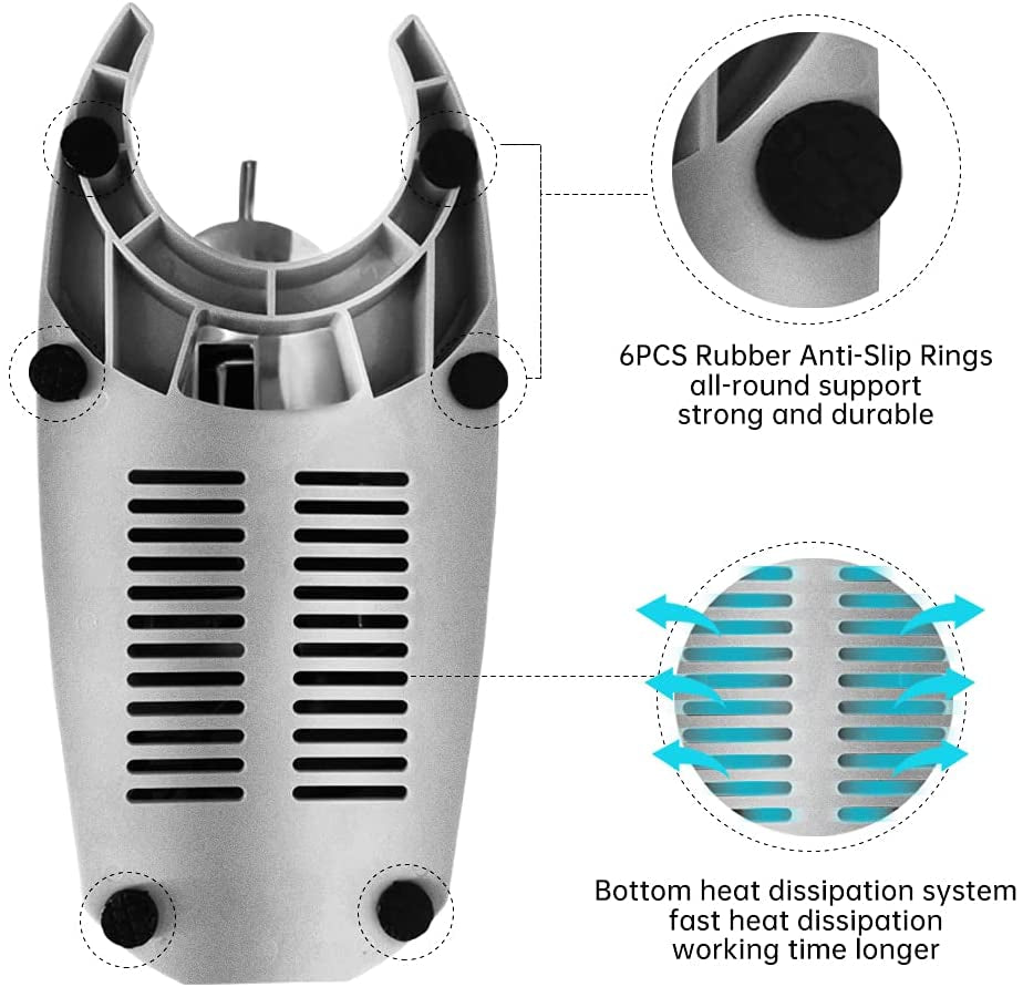 Ice Shaver Prevent Splash Electric Three Blades Snow Cone Maker Stainless Steel Shaved Ice Machine 286Lbs/Hr Home and Commercial Ice Crushers (Silver)