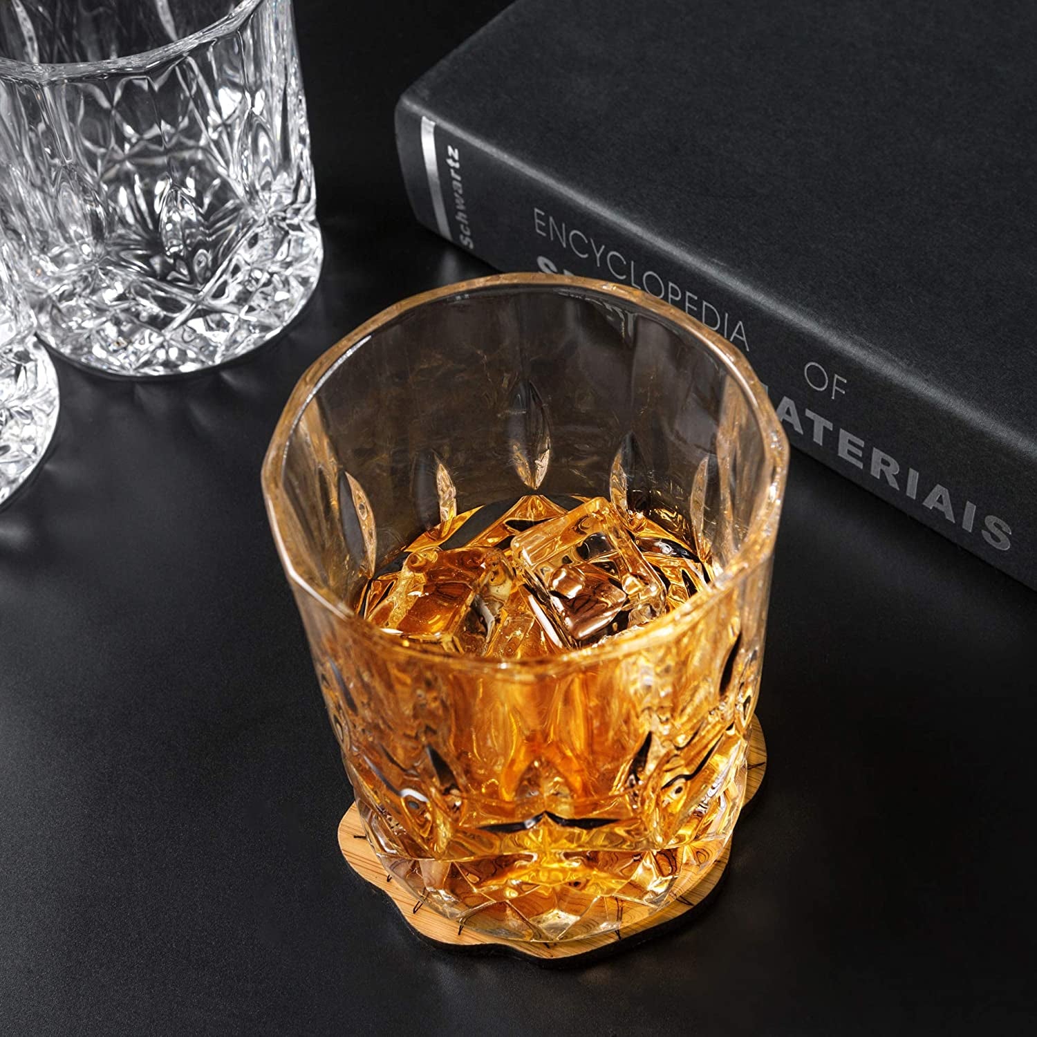 Old Fashioned Whiskey Glasses with Luxury Box - 10 Oz Rocks Barware for Scotch, Bourbon, Liquor and Cocktail Drinks - Set of 4
