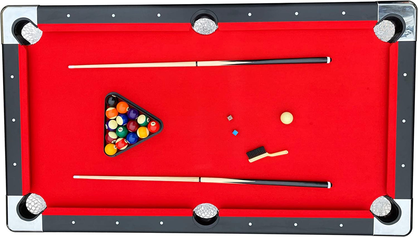 Hathaway Fairmont Portable 6-Ft Pool Table for Families with Easy Folding for Storage, Includes Balls, Cues, Chalk