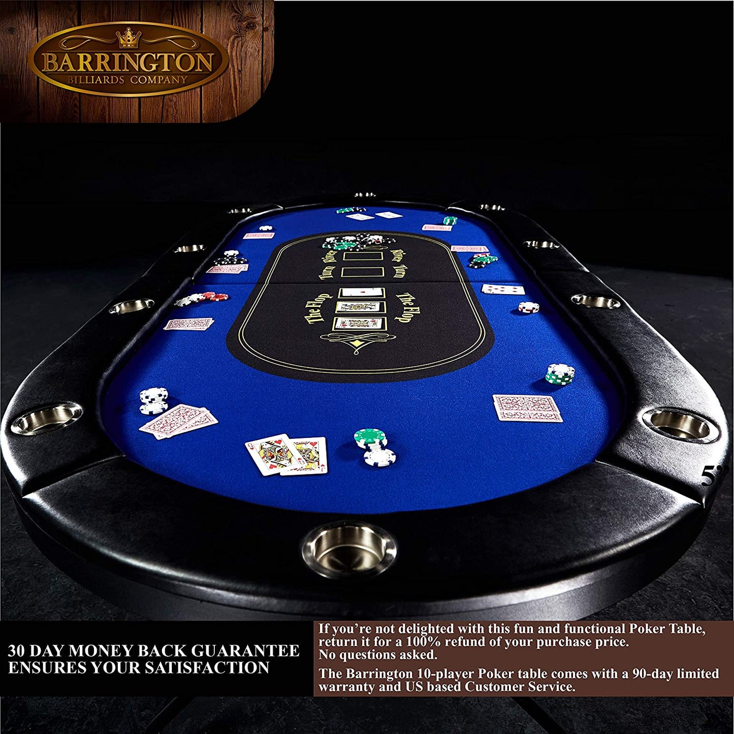 Barrington Billards Poker Table - Multiple Styles