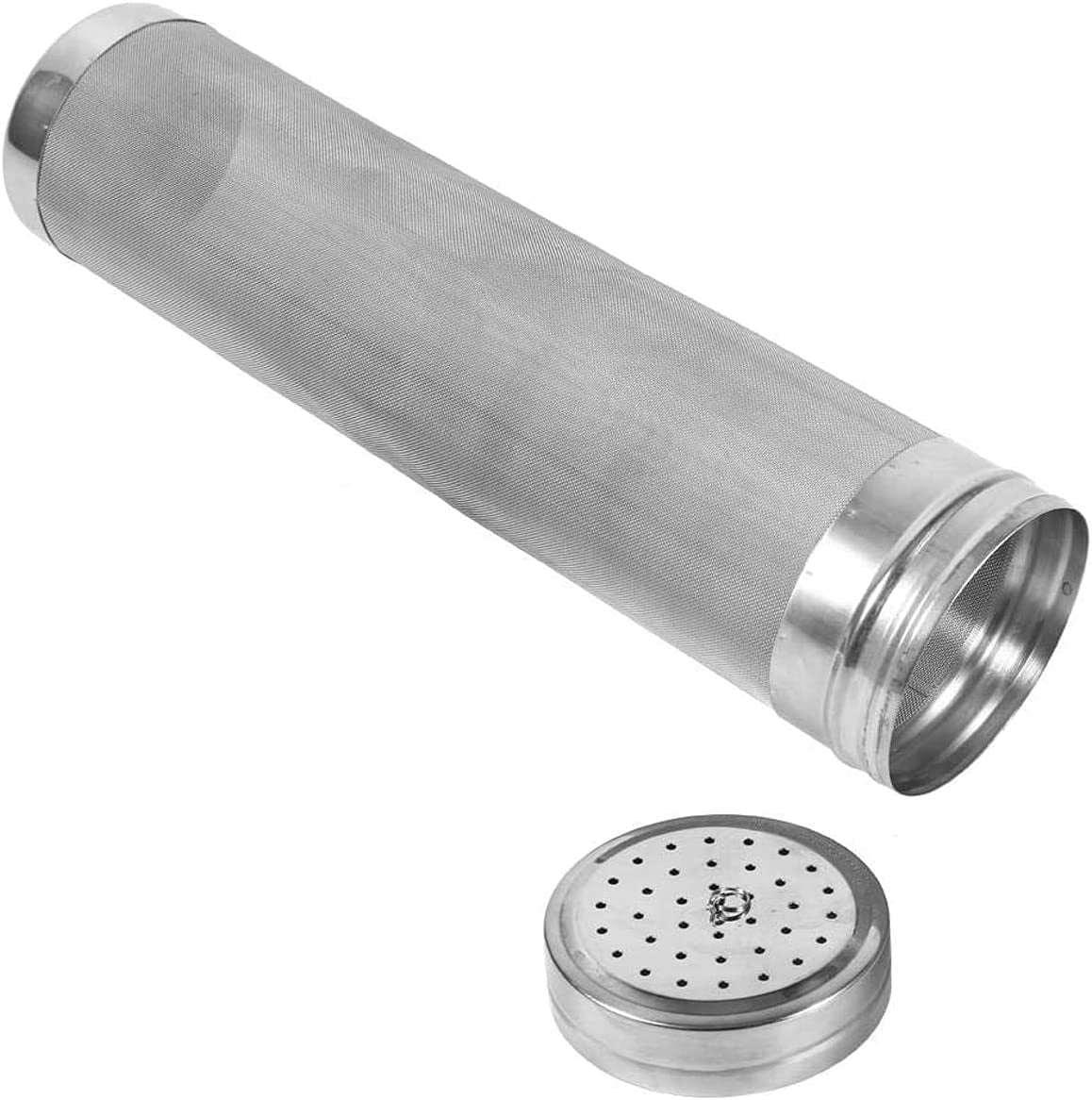 Beer Dry Hopper Filter,300 Micron Filter Stainless Steel Mesh Cornelius Keg for Home Beer Brewing Kettle (2.8 X 11.8 Inch)