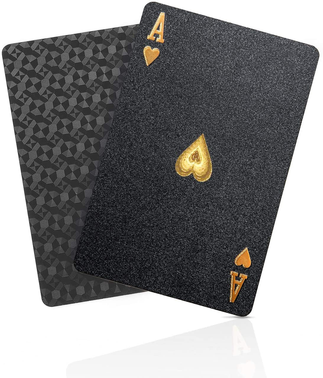 Diamond Waterproof Black Playing Cards, Poker Cards, HD, Deck of Cards (Black)