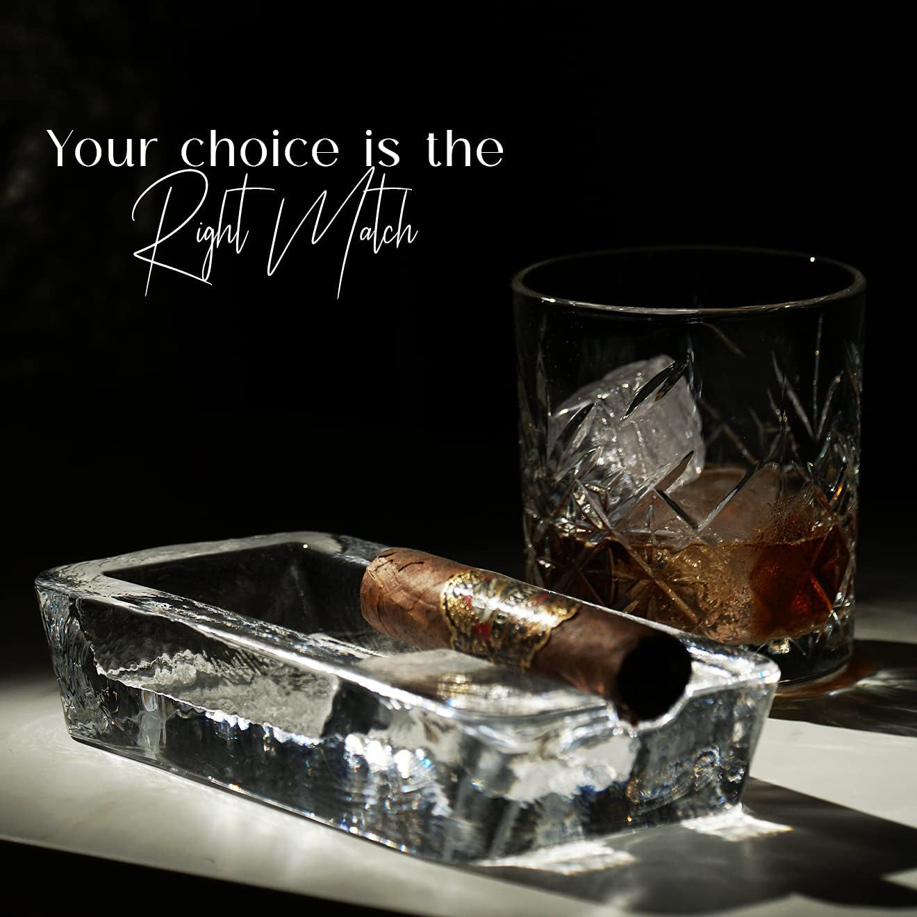 The Buybox Cigar Ashtray Big Ashtrays for Cigarettes Outdoors Large Heavy Glass for Patio/Outdoors/Cigars Ash Tray Large Giant Luxury Premium Cigarette Ashtrays for Outdoor Party Restaurant & Pool