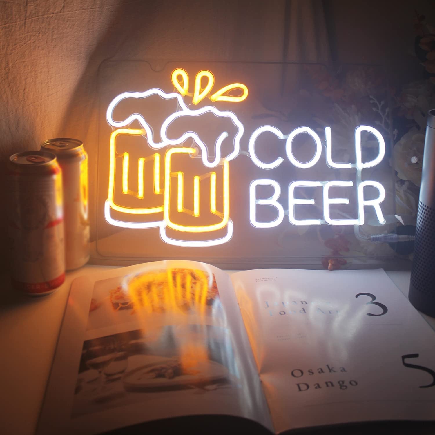 Neon Beer Signs for Beer Bar Pub , Cheers Neon Sign for Man Cave, 11*16.5 Inch Beer Decoration for Windows Glass, Hotel, Man Cave, Restaurant, Business Neon Light Sign for Wall Decor