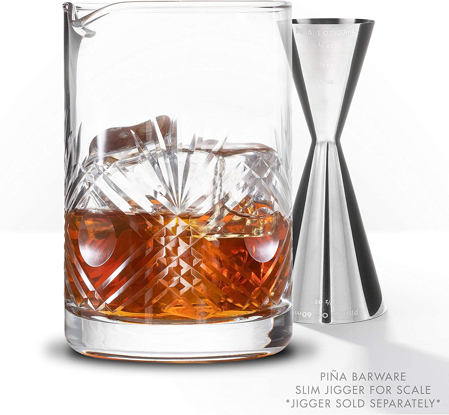 Seamless Hand Cut Mixing Glass - 550Ml / 18Oz - Professional Bartending Commercial Glassware