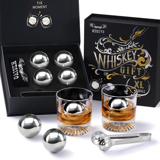 Whiskey Gifts for Men Him from Daughter Son Wife, Whiskey Stones, Bourbon Gifts for Men Who Have Everything, Anniversary Birthday Gifts for Him Boyfriend Husband Grandpa Cool Gadgets Present Ideas