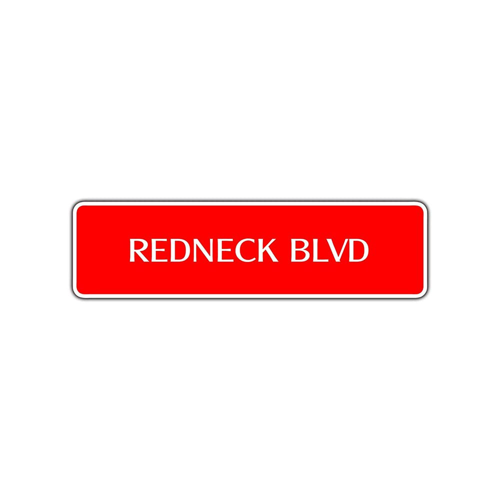 Redneck Boulevard Aluminum Metal Novelty Street Sign Man Cave Bar Garage Décor 4X13.5