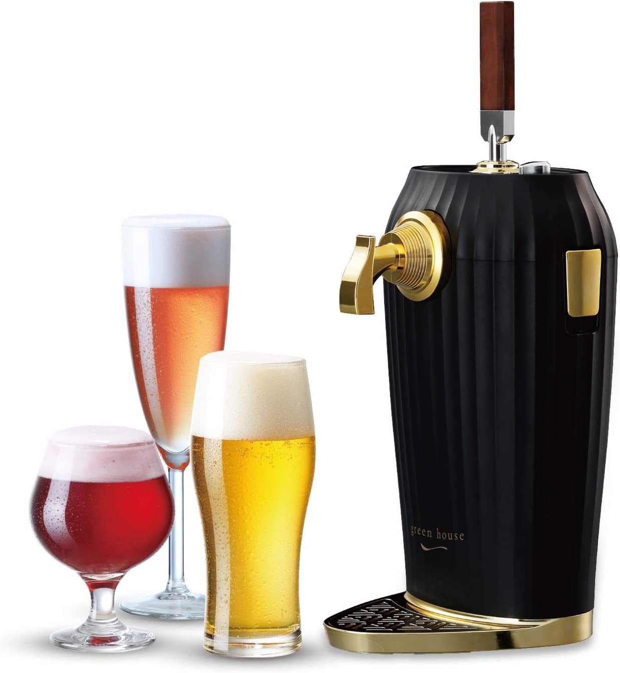 GREEN HOUSE Bottled Beer Foam Maker - Awesome Compact Gift for Beer Lover. Basic Bottled Beer into a Delicious and Perfect Tasty Beer with Ultra Fine Foam.