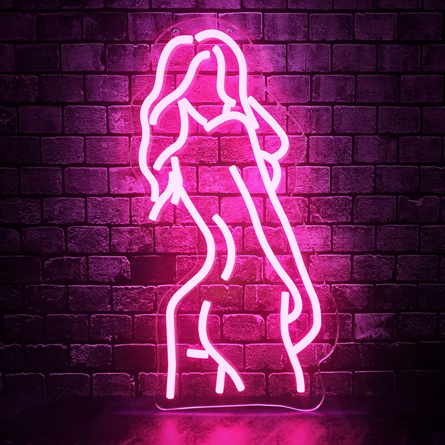 Lady Back Neon Sign, Girls Neon Sign for Wall Decor, Pink Led Sign for Bedroom,Bar Signs,Usb Connected Decorative Sign Suitable for Living Room Man Cave Party Wall Art Decoration( Hot Girl)